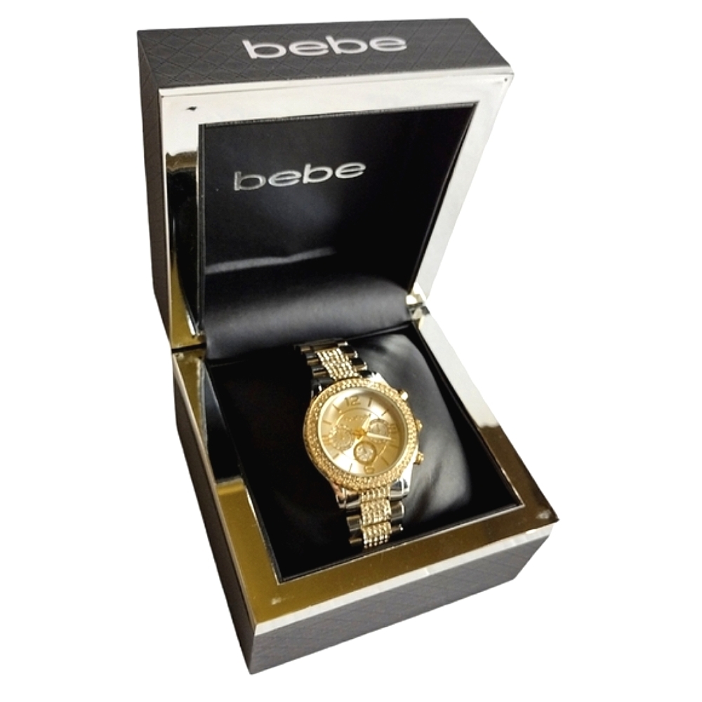 Bebe Gold Bling Watch